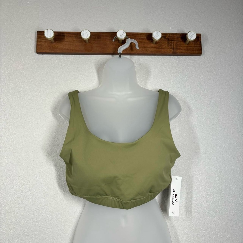 Nwt Attifall Green Gym Workout Sports Bra Size XLarge Activewear
